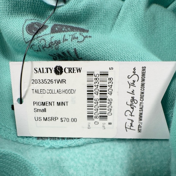 Salty Crew x Ron Jon Surf Shop Hoodie Pigment Mint - Size Small - Picture 4 of 4